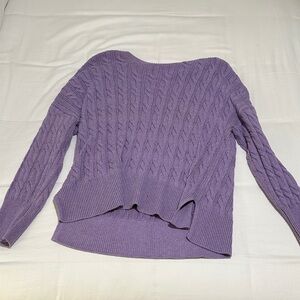 Jones New York Lavender Cable Knit Sweater